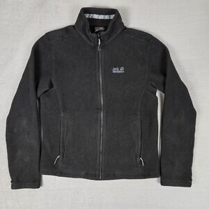 Jack Wolfskin Jacket Mens Small Black Fleece Full Zip 3 In 1 System Inner Layer